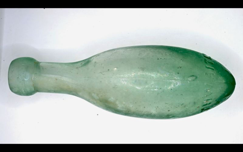 Torpedo bottle with a pointed base marked “A. & R. Thwaites & Co." (ODAIT)