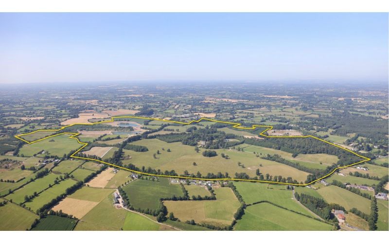An aerial shot of the Rahinstown Estate in County Meath. An aerial shot of the Rahinstown Estate in County Meath.
