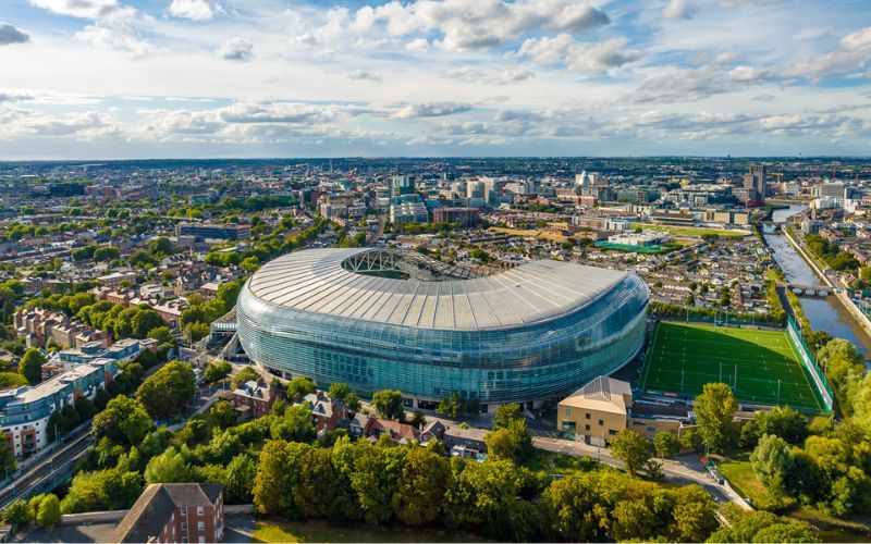 The Aviva Stadium in Dublin. The Aviva Stadium in Dublin.