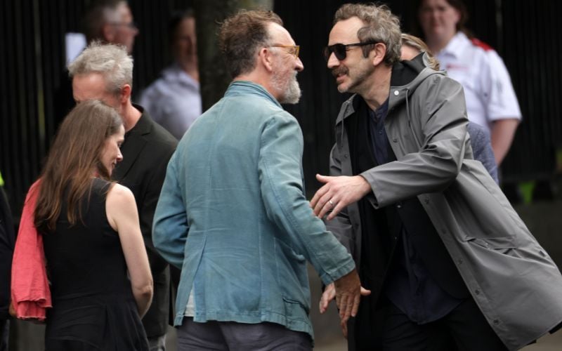 Chris O'Dowd photographed outside St. Patrick's Cathedral. Chris O'Dowd photographed outside St. Patrick's Cathedral.