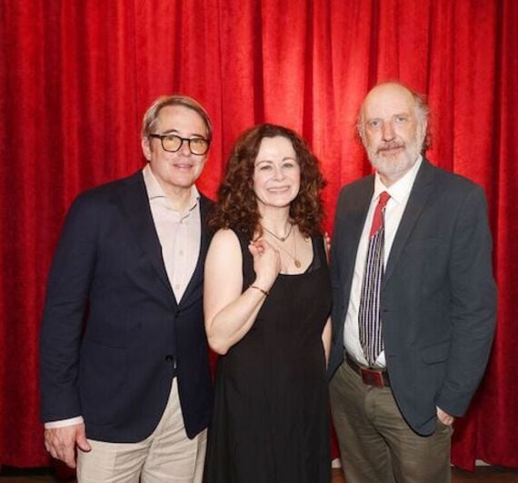Matthew Broderick, Geraldine Hughes and Max Baker. (Leon Farrell/Photocall Ireland)