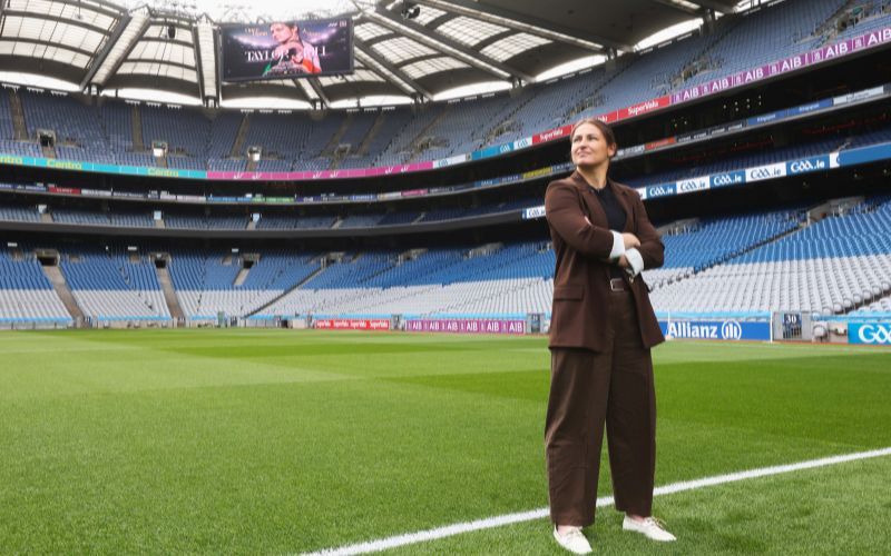 June 5, 2026: Katie Taylor in Dublin's Croke Park announcing her final fight. (RollingNews.ie) June 5, 2026: Katie Taylor in Dublin's Croke Park announcing her final fight. (RollingNews.ie)