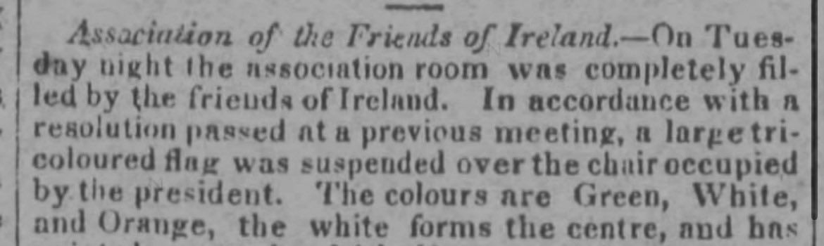 Friends of Ireland, Charleston, 1831