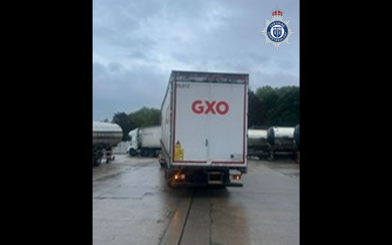 Rear of truck. (Cheshire Constabulary) Rear of truck. (Cheshire Constabulary)