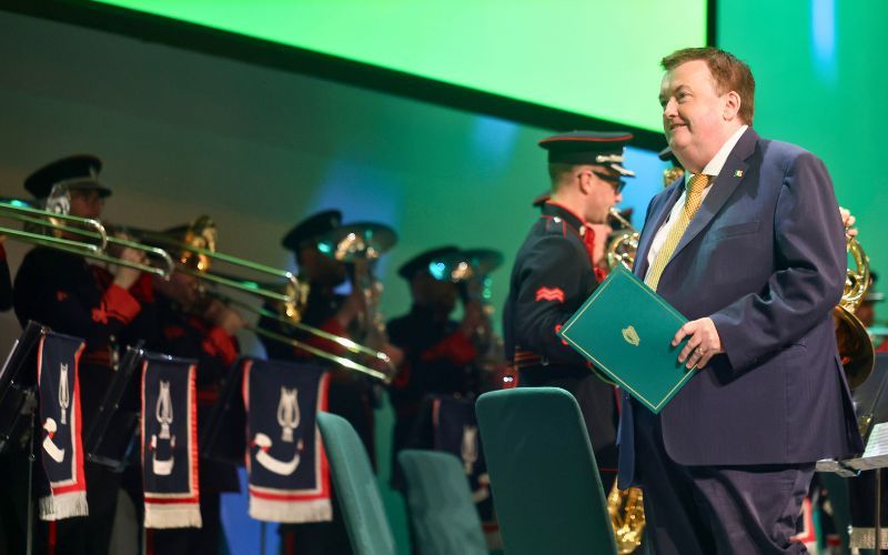 September 17, 2026: Colm Brophy, Minister of State with responsibility for Migration, at the Irish citizenship ceremony at the Convention Centre Dublin. (RollingNews.ie) September 17, 2026: Colm Brophy, Minister of State with responsibility for Migration, at the Irish citizenship ceremony at the Convention Centre Dublin. (RollingNews.ie)