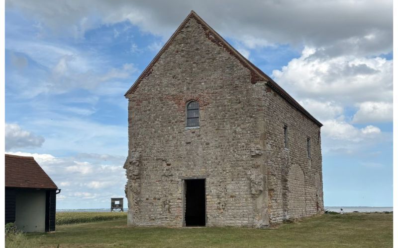 The chapel of St Peter-ad-Murum built on the walls of St. Cedd's fort. The chapel of St Peter-ad-Murum built on the walls of St. Cedd's fort.