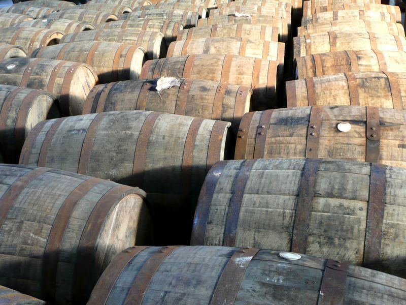 Barrels at the old Bushmills Distillery. Photo: Tourism Ireland