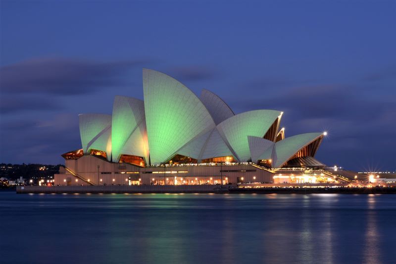 The Sydney Opera House in Australia on St. Patrick's Day (Getty Images)