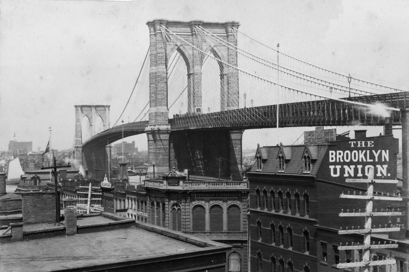 The Brooklyn Bridge shortly after its completion (Getty Images)