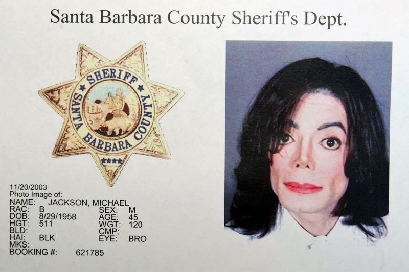 Michael Jackson's mugshot from November 2003 (Getty)