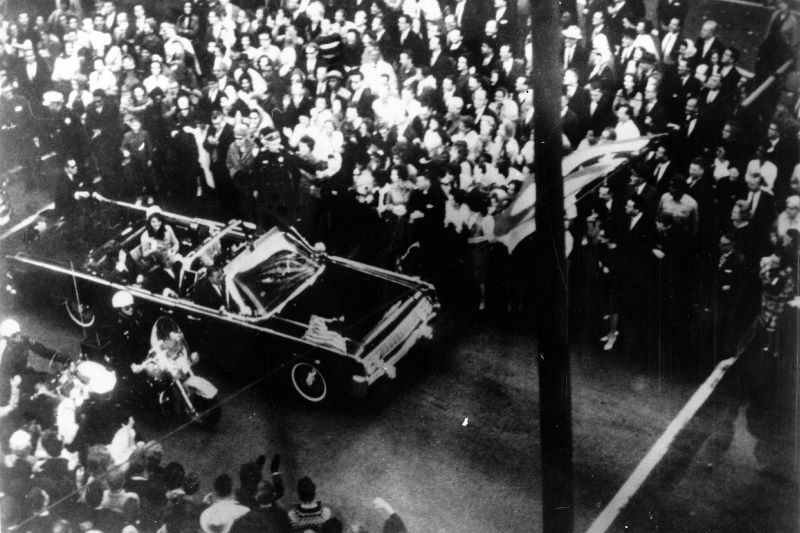 The Kennedys in Dallas shortly before the President was assassinated (Getty Images)
