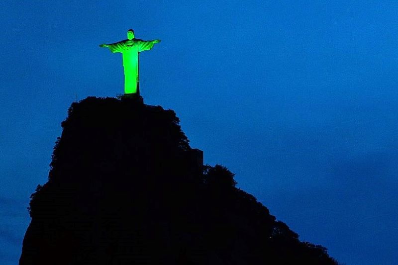 Christ the Redeemer State in Brazil on St. Patrick's Day (Getty Images)