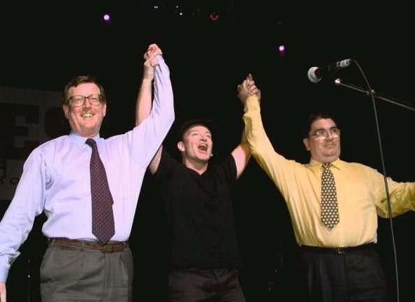 David Trimble, Bono, John Hume (Getty Images)