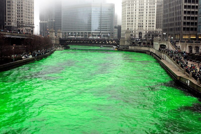 The Chicago River on St. Patrick's Day (Getty Images)