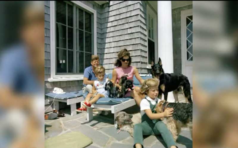 The Kennedy family with their dogs. Credit: Kennedy Library via WTNH
