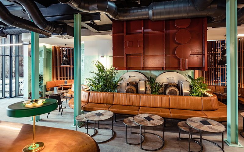 The beautiful interior of the Power House Bar, at Roe & Co.