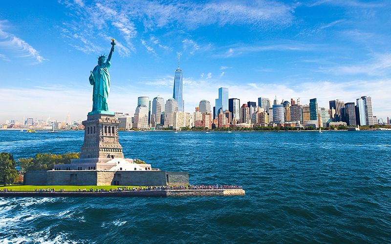 "Dream big, work hard": Kelleher's office overlooked Ellis Island and the Statue of Liberty.