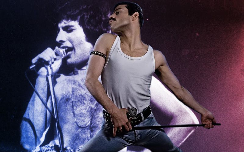 Rami Malek as Freddie Mercury in "Bohemian Rhapsody".