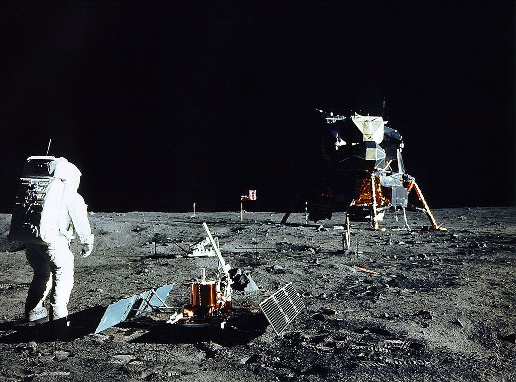 The 1969 moon landing. (Getty Images)