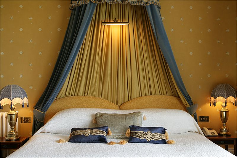 The bed in a junior suite of Moy House, Lahinch, County Clare