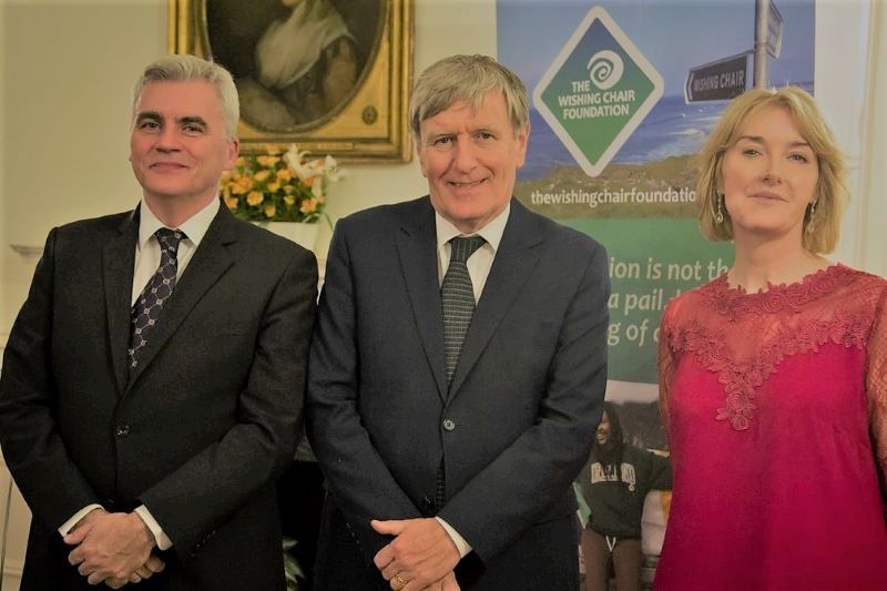 John O'Connell, Ambassador Mulhall, and Dr. Niamh Hamill at the launch