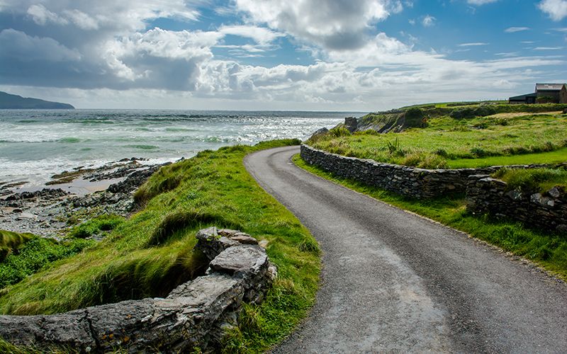 A winding road along the Wild Atlantic Way.