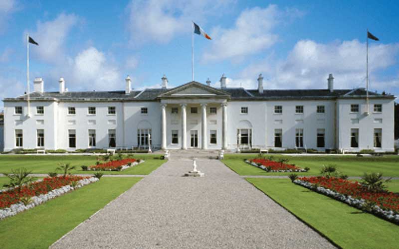 Áras an Uachtaráin, the Irish president's website. Credit: President.ie/Government website