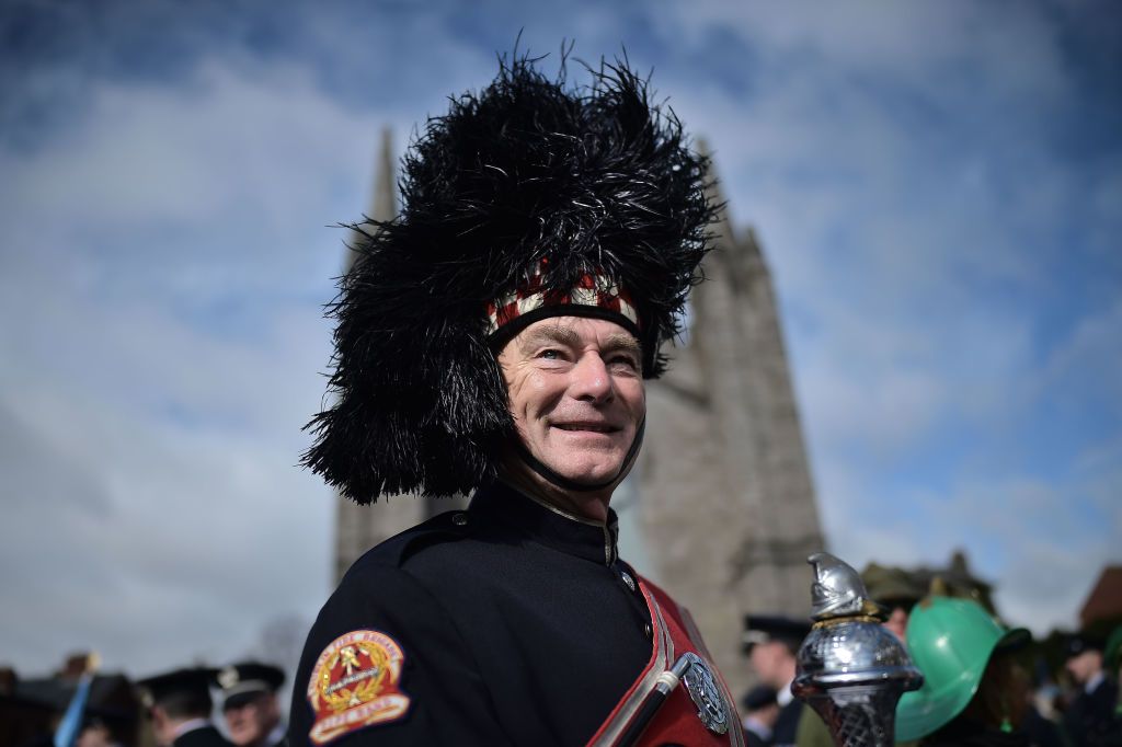 Festival participants make final preparations before taking part in the annual Saint Patrick's Day parade on March 17, 2019, in Dublin, Ireland. (Photo by Charles McQuillan/Getty Images)