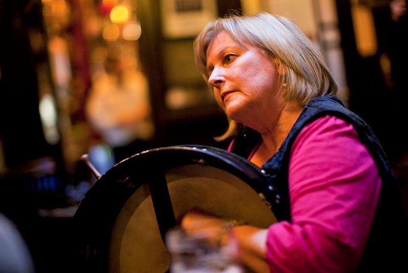 Playing the bodhran (Ireland's Content Pool)