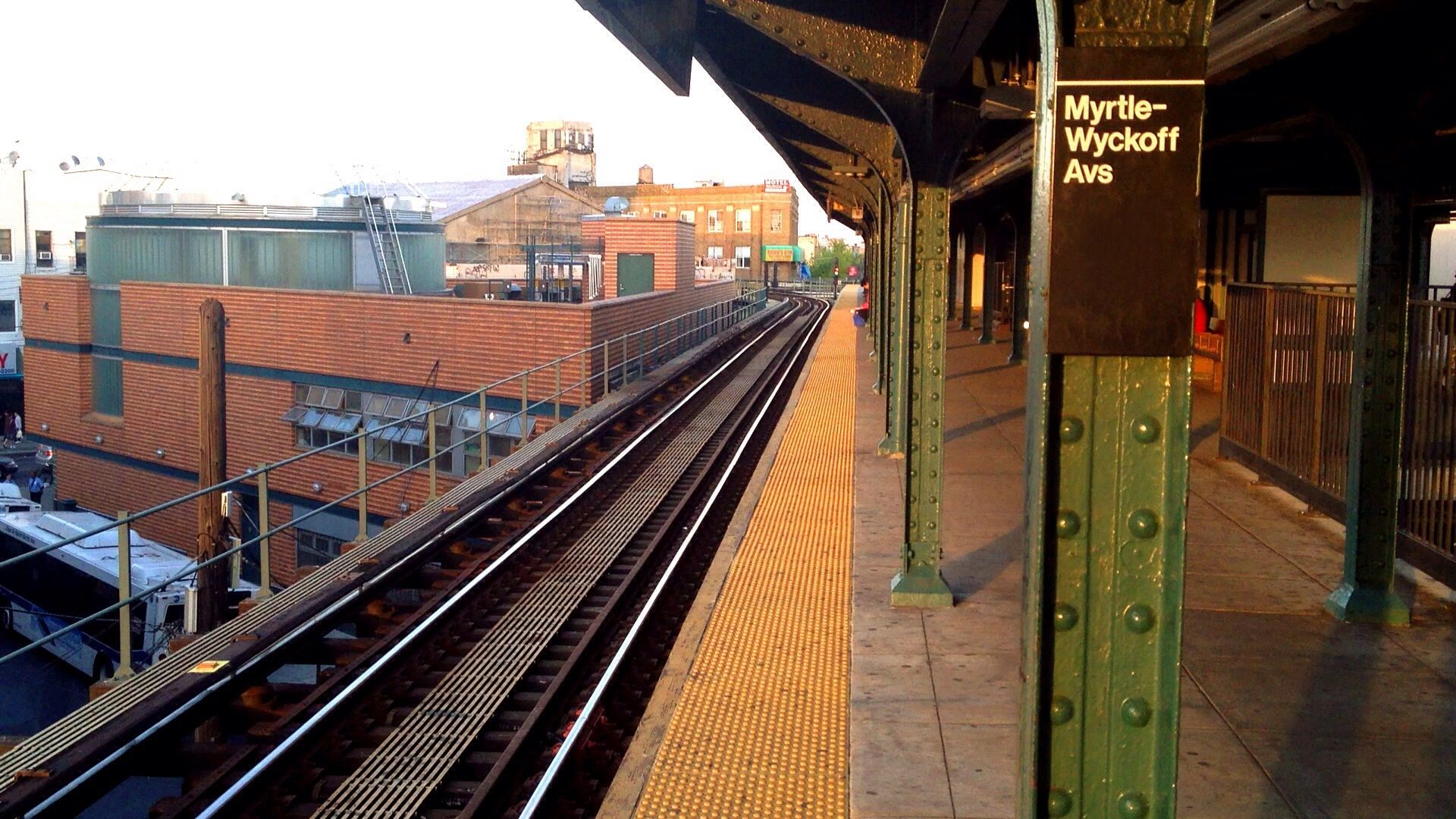 View Of Railroad Station Platform in Bushwick. Image: Getty.
