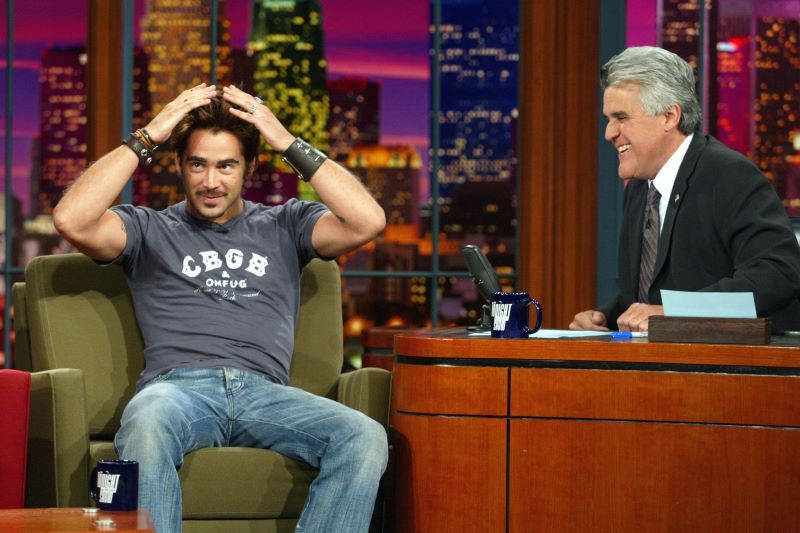 Colin Farrell with Jay Leno in 2003 (Getty Images)