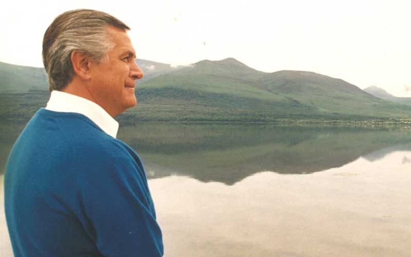 Dennis Long photographed at the Lakes of Killarney. Photo: Irish America Magazine