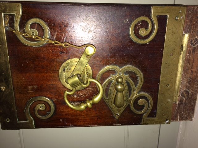 Original lock for the csatle's front door.