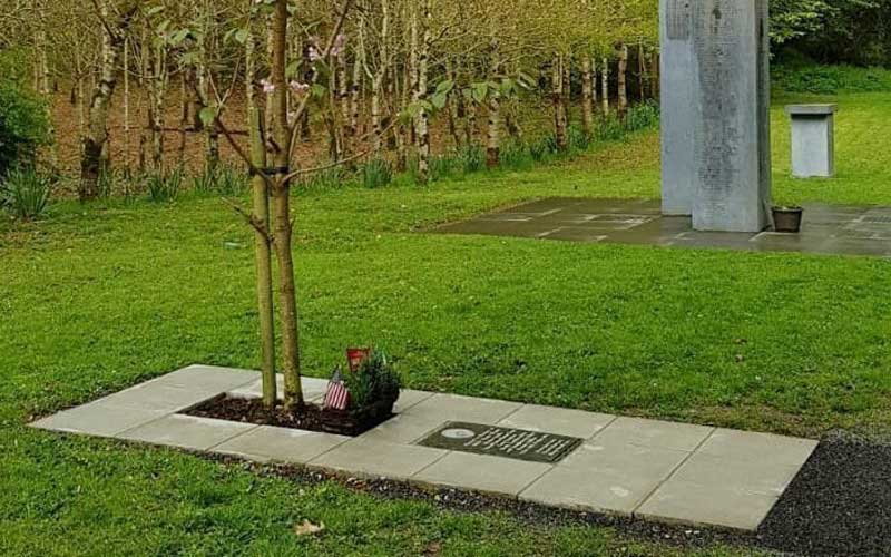 The memorial to Irish-born US Marine Liam Flynn. Credit: Change.or/Barry Langan