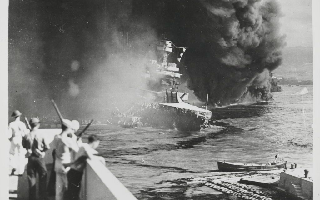 Japanese Attack On Pearl Harbor, Pearl Harbor. (Photo by Hulton Archive/Getty Images)