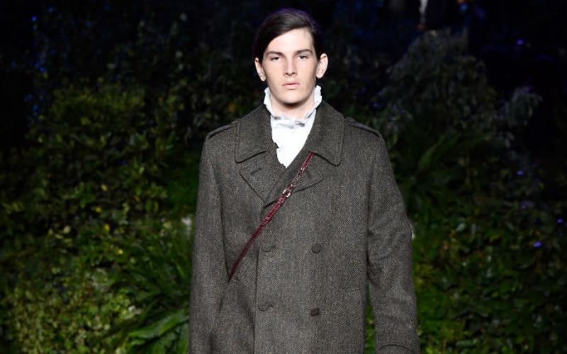 Model Dylan Brosnan at H&M x ERDEM Runway Show & Party at The Ebell Club of Los Angeles on October 18, 2017 in Los Angeles, California. (Photo by Frazer Harrison/Getty Images for H&M x ERDEM)