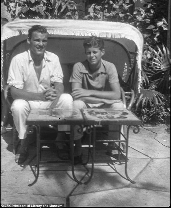 Lem Billings and John F. Kennedy pictured at the Kennedy family’s Palm Beach estate. Credit: JFK Presidential Library and Museum