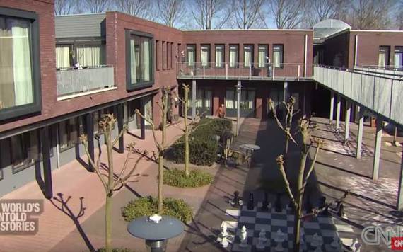 Hogewey, a small dementia village in Weesp, the Netherlands. Credit: YouTube/CNN