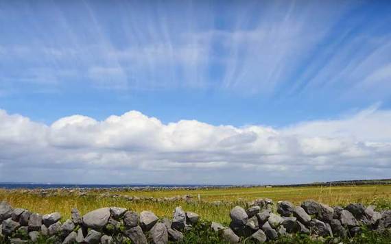 A blue sky. Credit: YouTube/Edwina Guckian