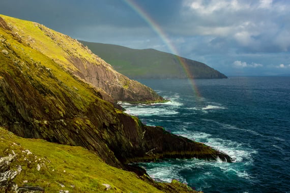 Rainbow at the coast of Slea Head, County Kerry. Rainbow at the coast of Slea Head, County Kerry.