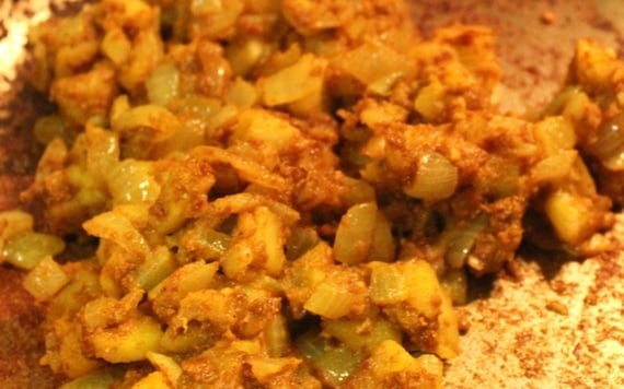 Next comes the aromatic spice blend.