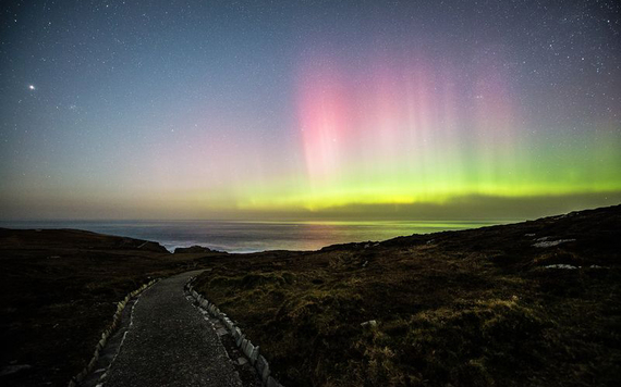 The Aurora Borealis over Malin Head. Photo: Adam Porter / Tourism Ireland