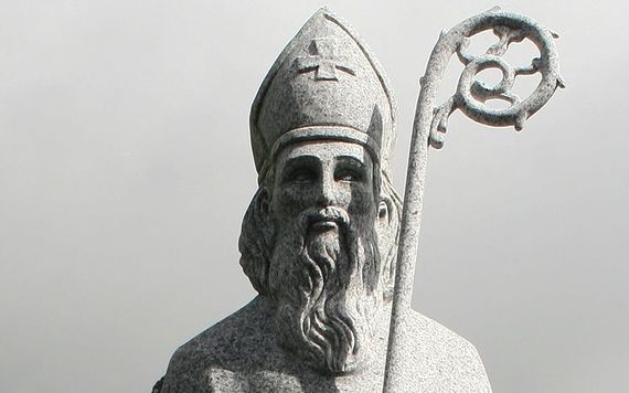 A statue of Saint Patrick.