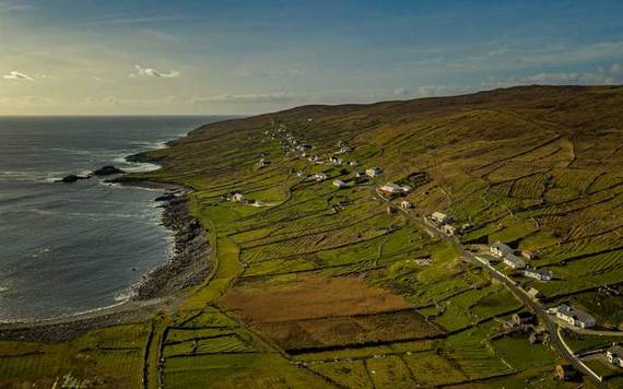 An aerial shot of Arranmore island, County Donegal.