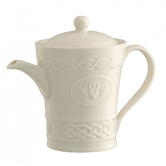 A stylish Belleek Claddagh Beverage Pot