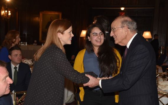 Senator George Mitchell meets with attendees. Image credit: Nuala Purcell. 