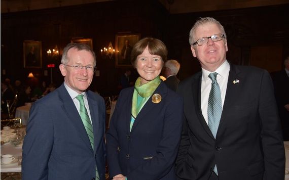 Tourism Ireland CEO Niall Gibbons; Executive Vice President, North America & Australia/New Zealand, Tourism Ireland, Alison Metcalfe, and Tony Dunne, US Country Manager and COO, Bank of Ireland. Image: Nuala Purcell. 