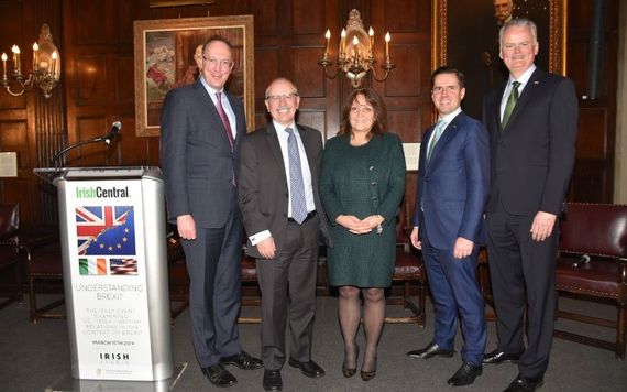 Panel Two: Consul General Anthony Phillipson, Shaun Kelly, Patricia Etzold, Martin Shanahan and Mark Redmond. Image credit: Nuala Purcell. 