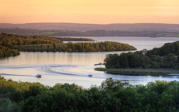 Sunset over the lakes of Fermanagh. Sunset over the lakes of Fermanagh.