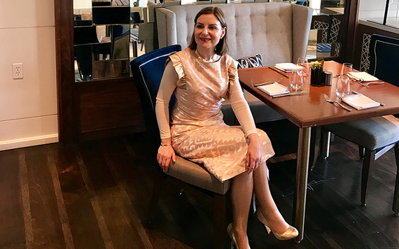 Collar: RM Irish Jewels, dress: Caroline Kilkenny, sleeves: Canopi. Photo: Alison Carreon.